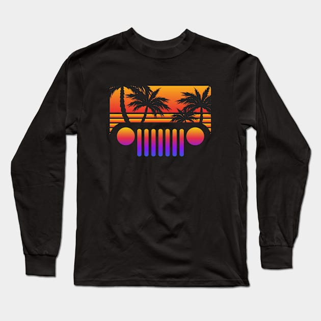 Jeep Beach Long Sleeve T-Shirt by Happy Asmara